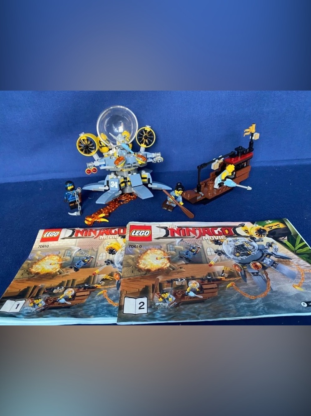 ⁠LEGO Ninjago Movie Flying Jelly Sub (70610) w/ Manuals (Missing Jelly's Mask)⁠